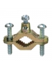 Arlington 720S - 1/2" to 1" Pipe Bare Wire Ground Clamp Brass - 25 Packs